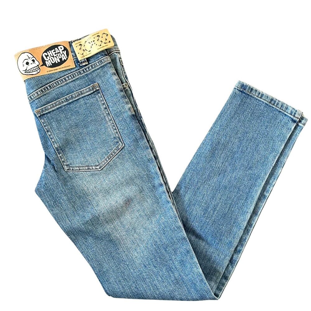 Cheap Monday Tight Dark Clean Wash Slim Fit Blue Jeans Size 30 (29) x 32 NWT $78